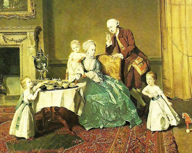Johann Zoffany lord willoughby and his family, c. Spain oil painting art